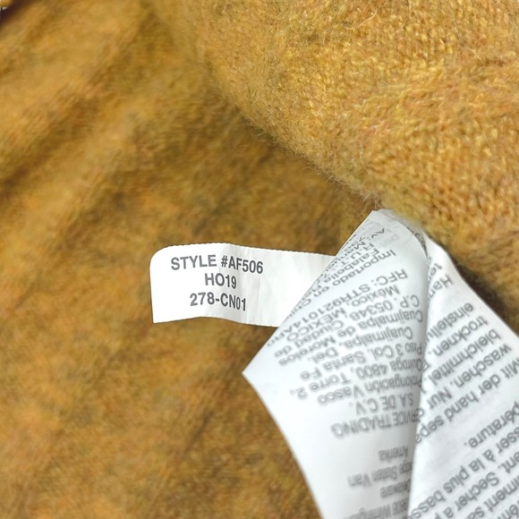 Madewell Mock Neck Sweater Coziest Yarn Mustard Yellow Women's XS Wool Alpaca - Picture 9 of 11